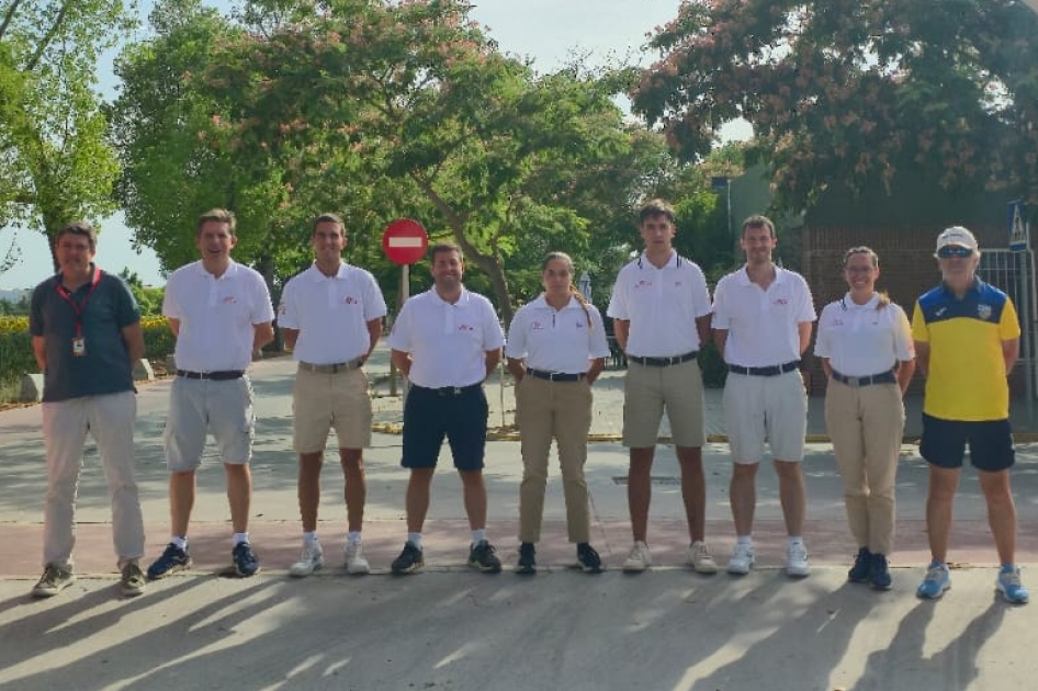 Equipo arbitral en el ITF femenino de Palma del Río Equipo arbitral en el ITF femenino de Palma del Río