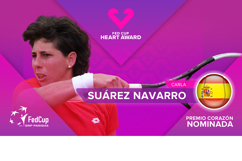 Carla Surez es nominada al Premio Corazn de la Fed Cup