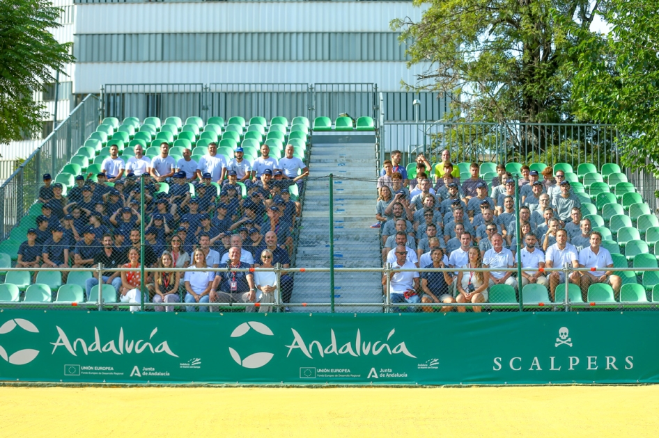 Equipo arbitral en el ATP Challenger de Sevilla