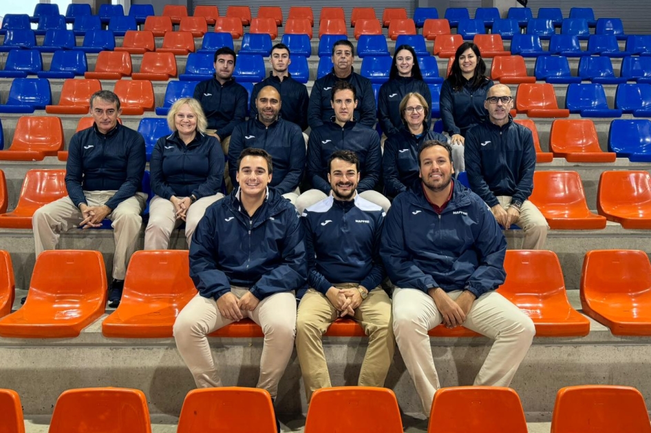 Equipo arbitral del Mster MAPFRE de Tenis en Valladolid