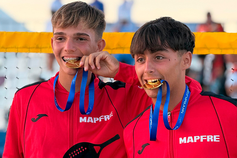 Un oro, dos platas y un bronce para Espaa en el Europeo juvenil de tenis playa