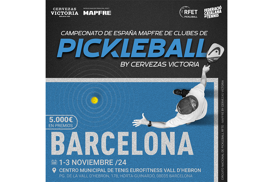 Barcelona ya prepara el primer Campeonato de Espaa MAPFRE de Clubs de Pickleball by Cervezas Victoria