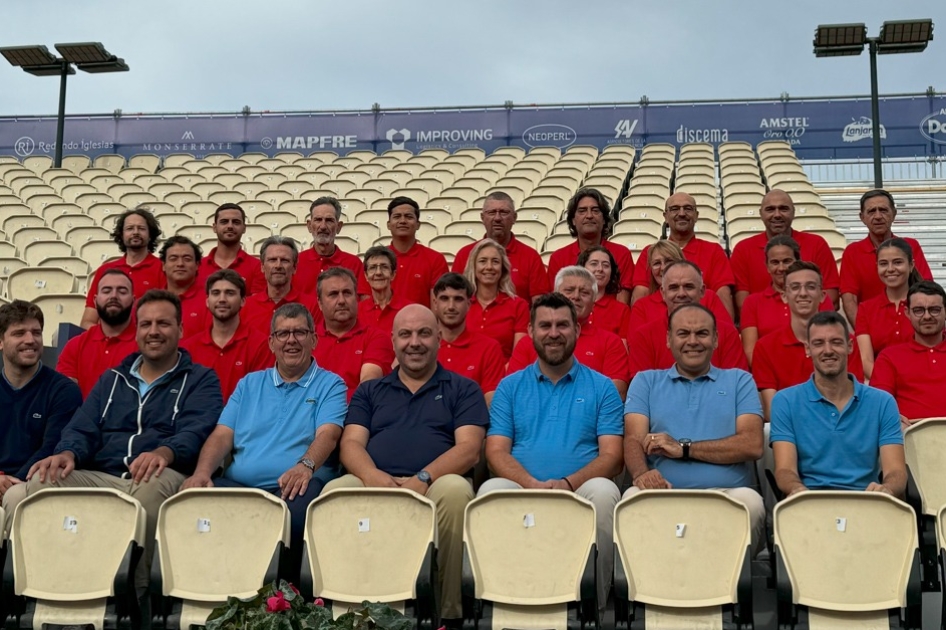 Equipo arbitral en el ATP Challenger de Valencia