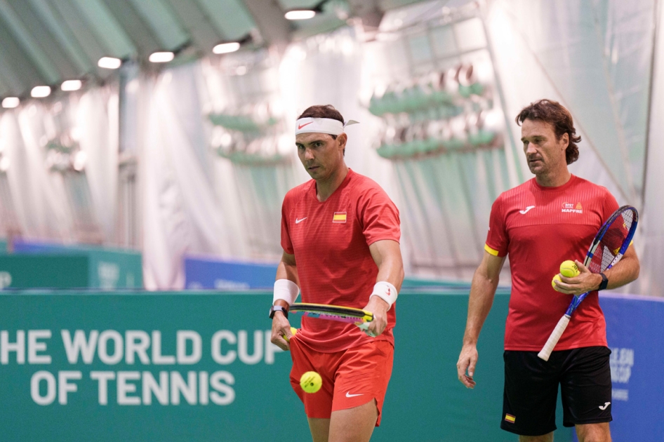 Nadal ya est en Mlaga y realiza un primer entrenamiento