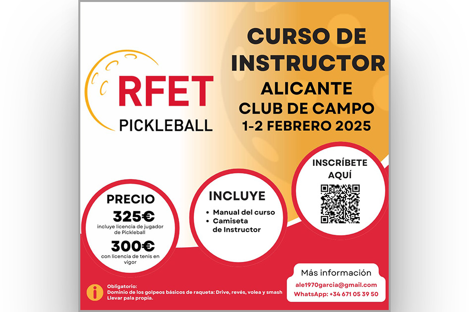 Alicante acoge un nuevo curso de instructor de Pickleball-RFET