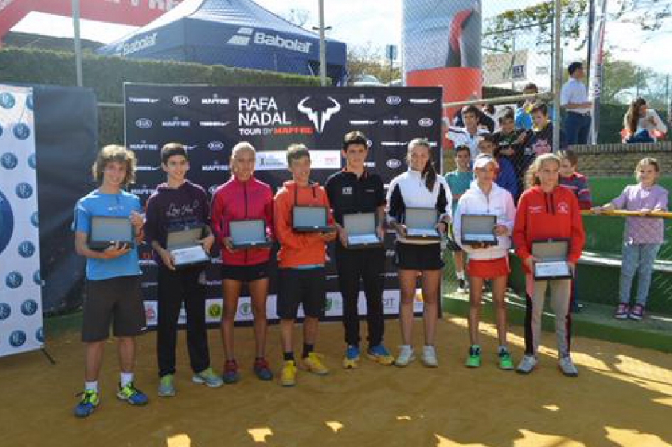 Jaime Calds, Nerea Guerra, Alejandro Turriziani y Luca Llinares ganan en Sevilla el segundo torneo Rafa Nadal Tour by Mapfre