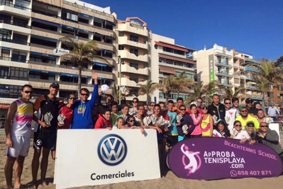 Ramos-Tejada y Faras-Miranda se llevan el primer internacional de tenis playa del ao en Canarias