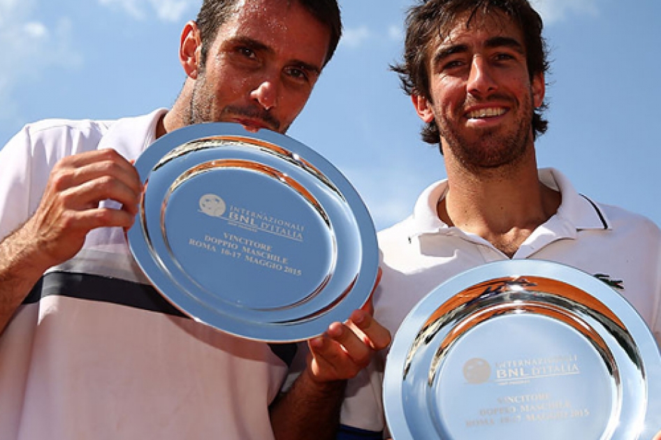 Semifinales de David Ferrer en Roma donde David Marrero logra el ttulo de dobles