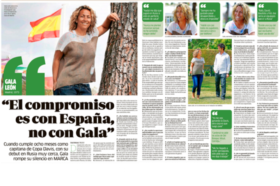 Entrevista a Gala Len en el diario Marca