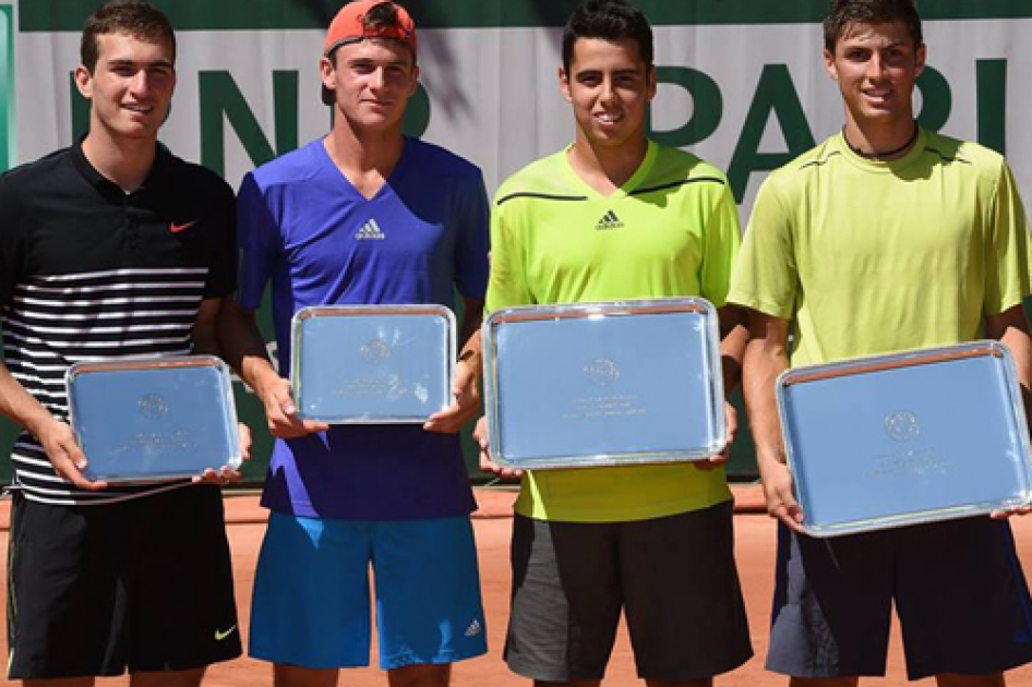 Jaume A. Munar y lvaro Lpez San Martn conquistan el ttulo de dobles jnior en Roland Garros