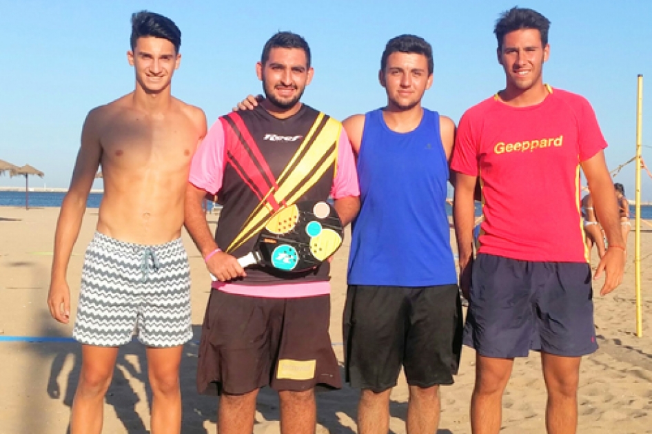 Ganadores del III Open de Tenis Playa Trofeo Expert Botello en Melilla