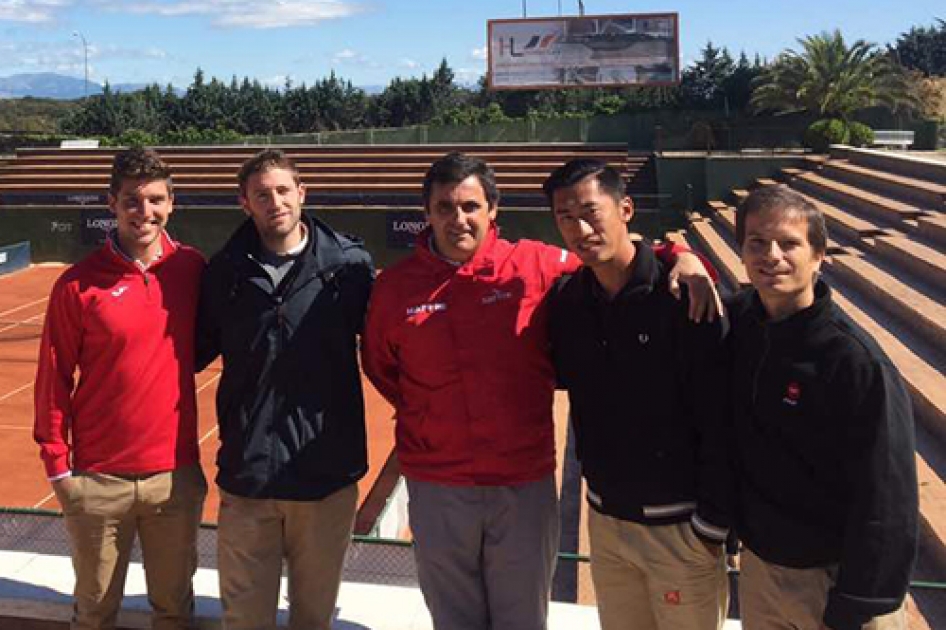 Equipo arbitral del torneo internacional Futures del Club Internacional de Majadahonda