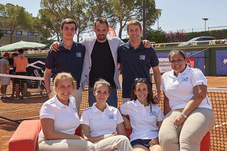 Equipo arbitral del torneo femenino ITF Pro del Club de Tenis Chamartn