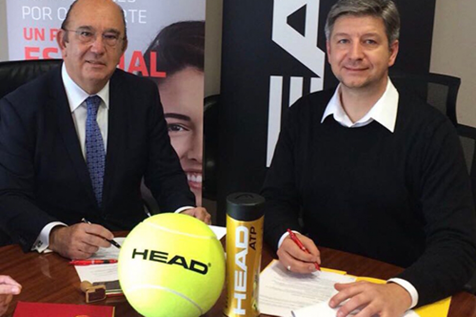 HEAD se convierte en pelota y raqueta oficial de la RFET