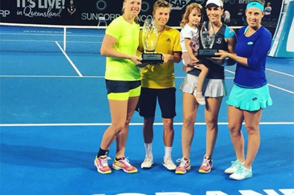 Final de dobles de M Jos Martnez y la eslovena Andreja Klepac en Brisbane