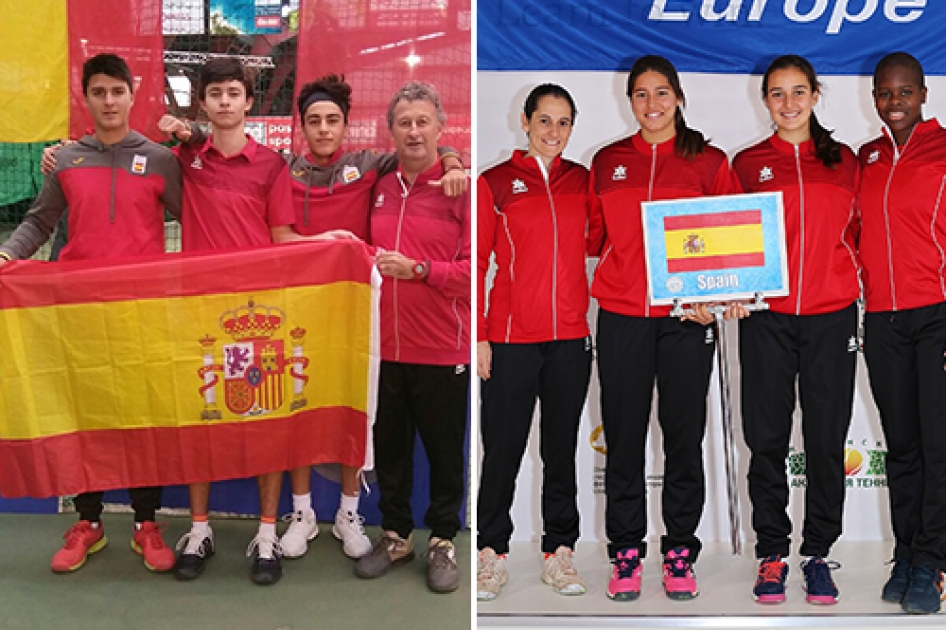 Las selecciones espaolas Sub16 acaban 4 y 7 en el Europeo indoor Winter Cup