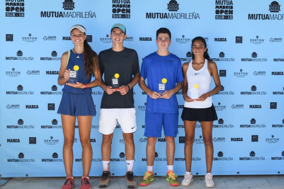 Daniel Sancho y Lidia Gonzlez ganan el primer torneo en Madrid del Mutua Madrid Open Sub16