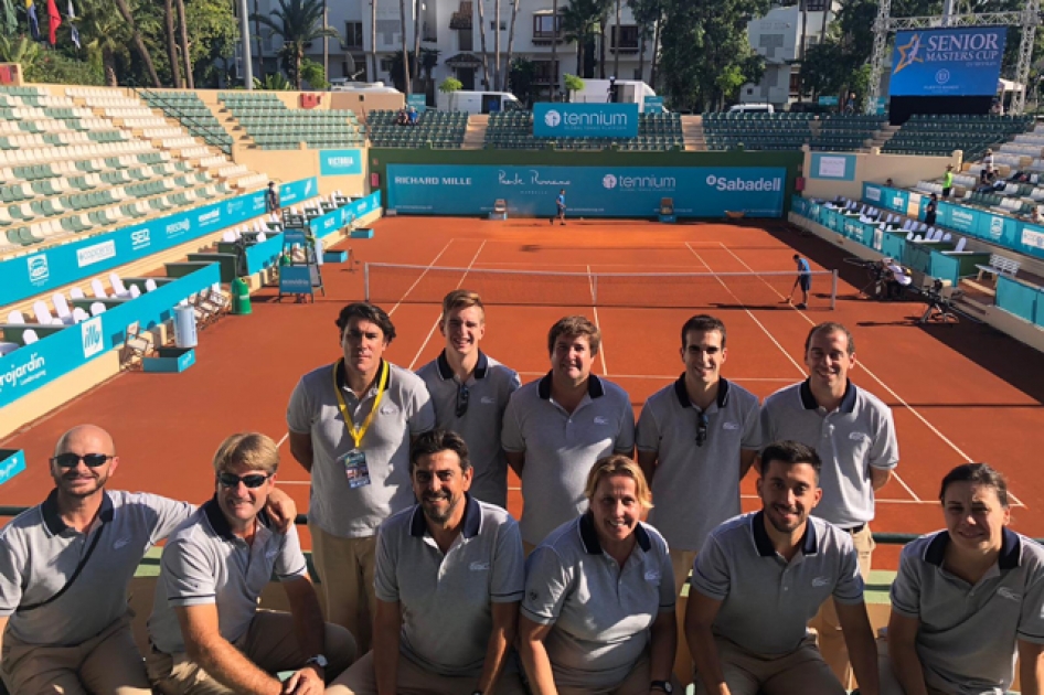 Equipo arbitral en la Senior Masters Cup de Marbella