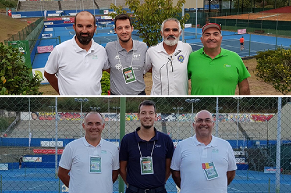 Equipo arbitral en el torneo internacional jnior del Casino Mercantil e Industrial de Pontevedra