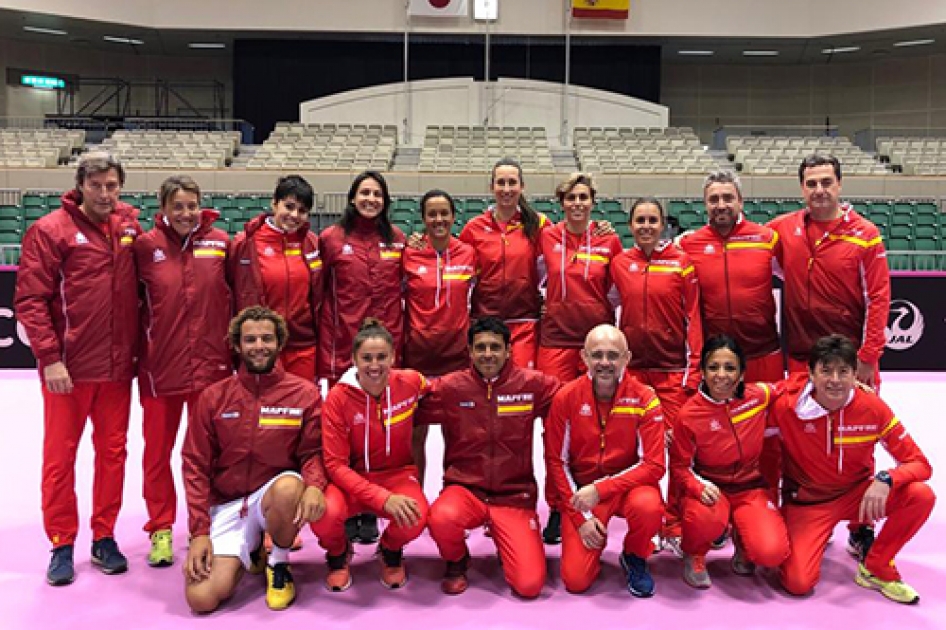 La Seleccin Espaola MAPFRE ya est en Japn preparando la Fed Cup