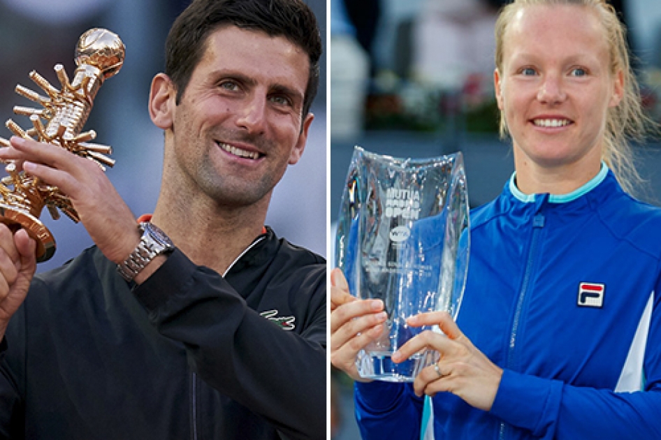 Novak Djokovic y Kiki Bertens triunfan en el Mutua Madrid Open