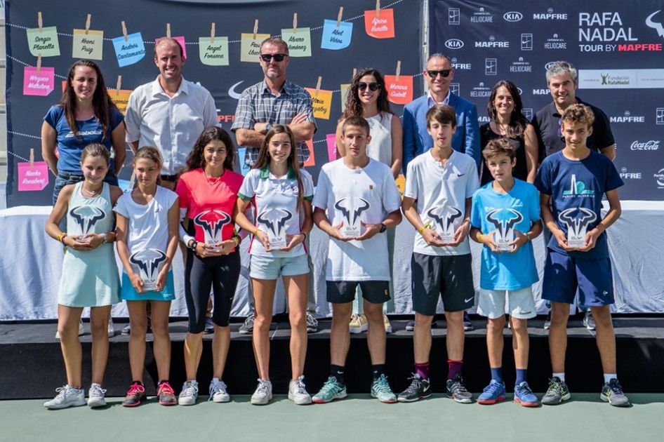 El Mster Nacional Rafa Nadal Tour by MAPFRE corona a Miguel Avendao, Raquel Caballero, Sergio Planella y Neus Torner