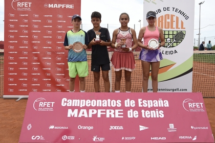 Edurne Tortajada y Daniel Martins se coronan en el Campeonato de Espaa MAPFRE de Tenis Alevn en Lleida