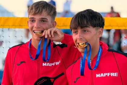 Un oro, dos platas y un bronce para Espaa en el Europeo juvenil de tenis playa