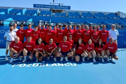 Equipo arbitral en el ATP Challenger de Pozoblanco